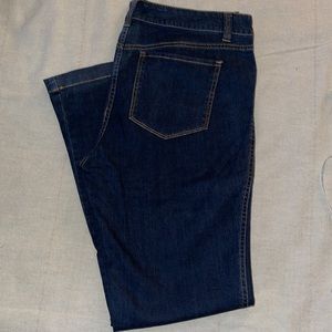 L.L. Bean Dark Blue Straight-Leg Jeans